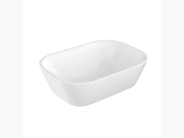 Kohler Span Square Vessel, White, 483mm X 334mm, Over counter Wash Basin, Ceramic